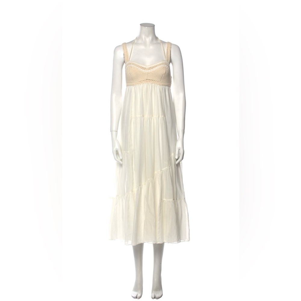 La Ligne Cream Midi Dress with Straps